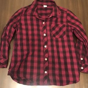 Girls Plaid Long Sleeve